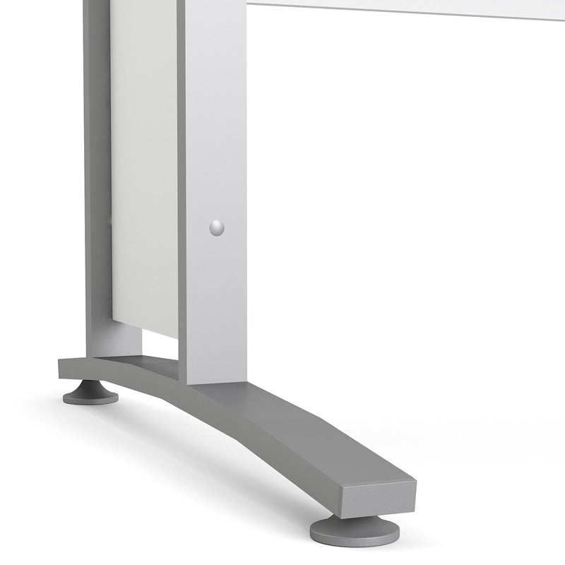 Prima White Desk With Steel Legs by Lavishway | -28924
