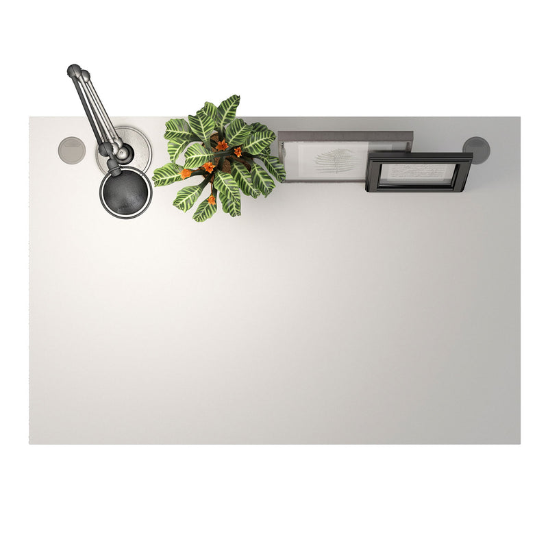 Prima White Desk With Steel Legs by Lavishway | -28931