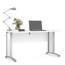 Prima White Desk With Steel Legs by Lavishway | -28928