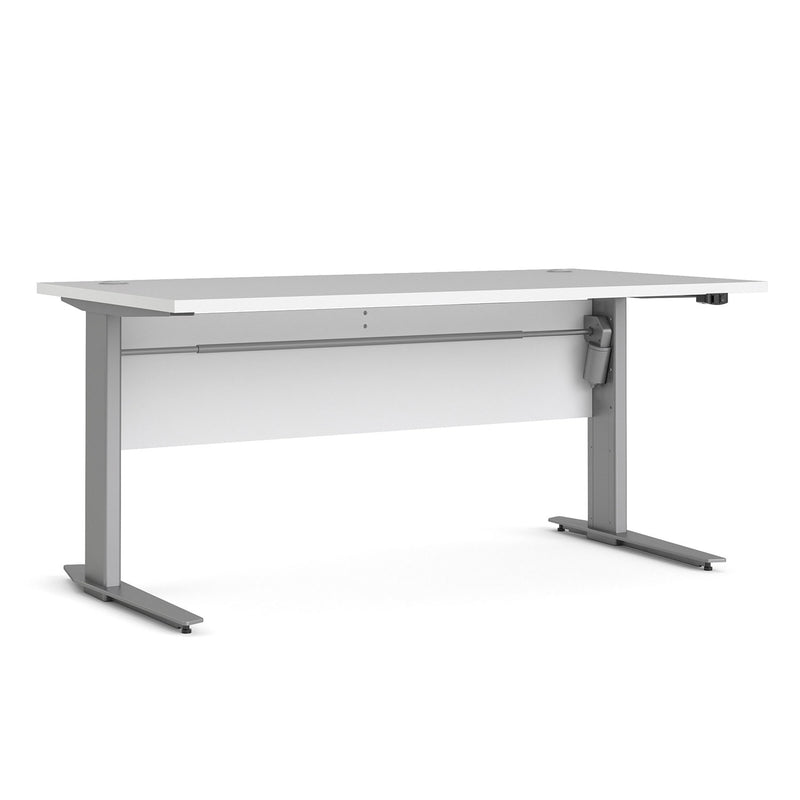 Prima White Desk With Steel Legs by Lavishway | -28929