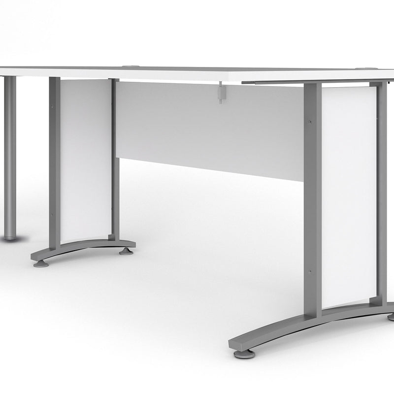 Prima White Desk With Steel Legs by Lavishway | -28927