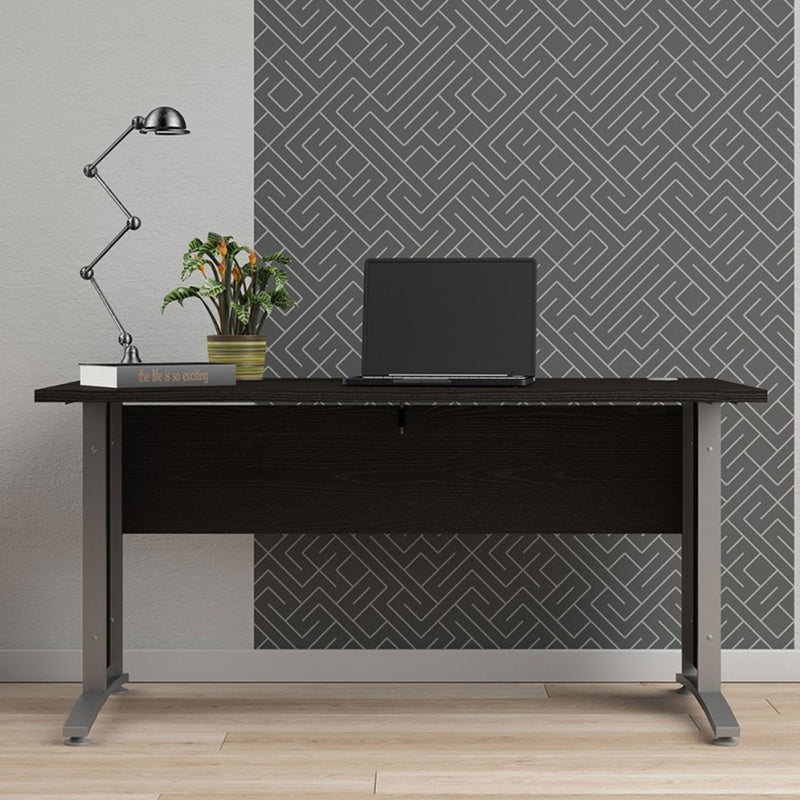 Prima Woodgrain Silver & Grey Legs Desk by Lavishway | -28835