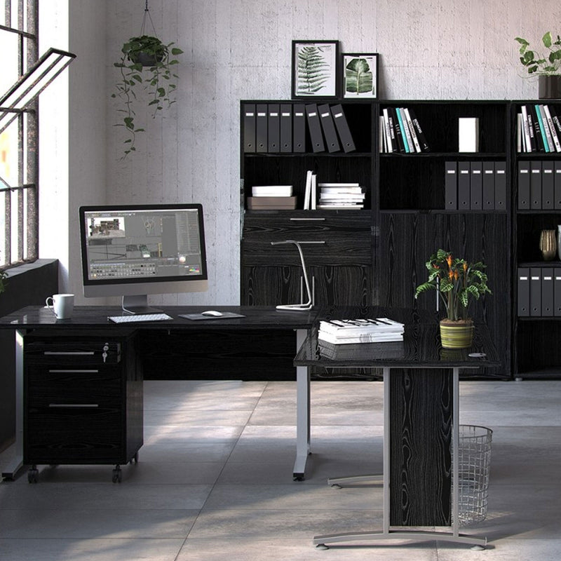 Prima Woodgrain Silver & Grey Legs Desk by Lavishway | -28848