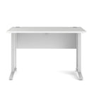 Prima White Desk With White Steel Legs by Lavishway | -28872