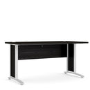 Prima Black Woodgrain Desk With White Legs by Lavishway | -28804
