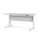 Prima White Desk With Steel Adjustable Legs by Lavishway | -28756
