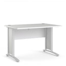 Prima White Desk With White Steel Legs by Lavishway | -28869