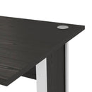 Prima Black Woodgrain Desk With White Legs by Lavishway | -28809