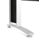 Prima Black Woodgrain Desk With White Legs by Lavishway | -28810