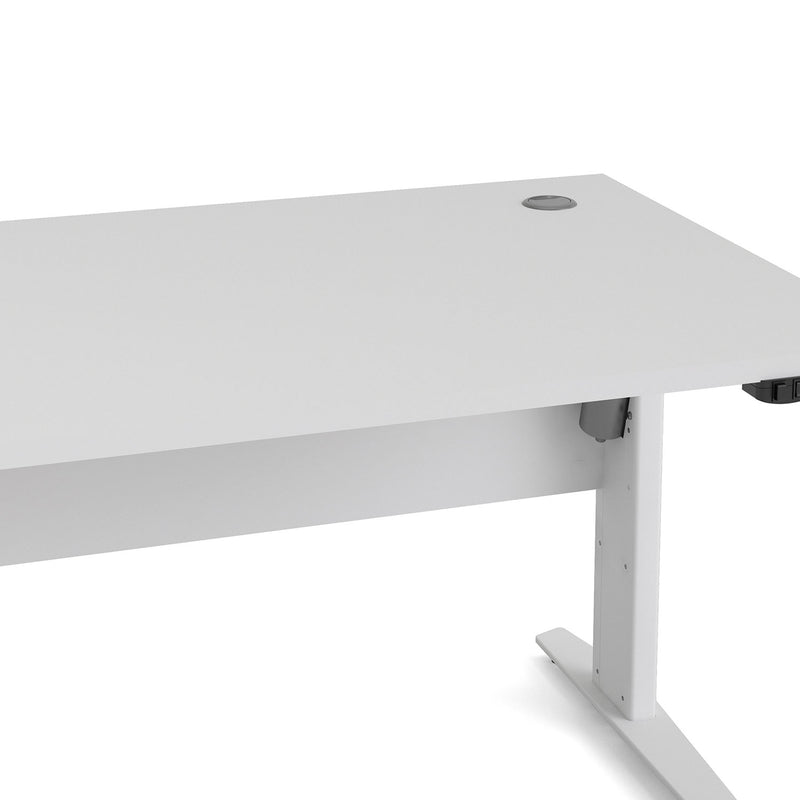 Prima White Desk With White Steel Legs by Lavishway | -28876