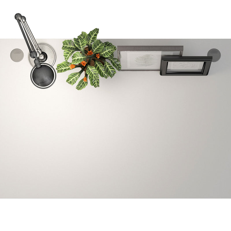 Prima White Desk With White Steel Legs by Lavishway | -28878