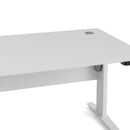 Prima White Desk With Steel Adjustable Legs by Lavishway | -28757