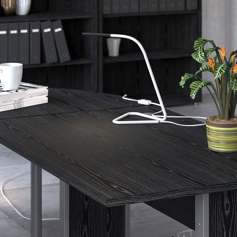 Prima Woodgrain Silver & Grey Legs Desk by Lavishway | -28845