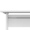 Prima White Desk With Steel Adjustable Legs by Lavishway | -28758