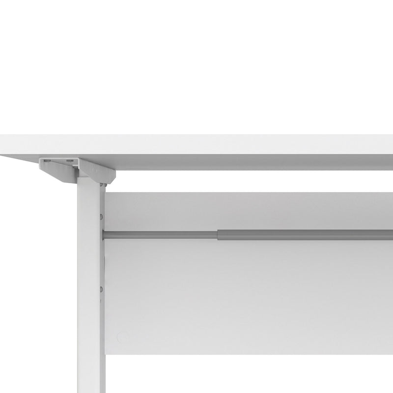 Prima White Desk With White Steel Legs by Lavishway | -28877