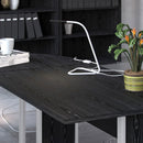 Prima Black Woodgrain Desk With White Legs by Lavishway | -28811