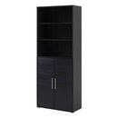 Prima Woodgrain 2 Doors & 5 Shelves Cabinet by Lavishway | Book Shelves and Cabinets-28978