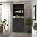 Prima Woodgrain 2 Doors & 5 Shelves Cabinet by Lavishway | Book Shelves and Cabinets-28975