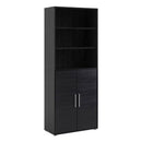 Prima Woodgrain 2 Doors & 5 Shelves Cabinet by Lavishway | Book Shelves and Cabinets-28976