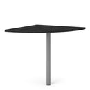 Prima Black Corner Desk Top With Grey Legs