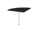 Prima Black Corner Desk Top With White Legs