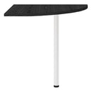 Prima Black Corner Desk Top With White Legs