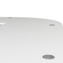 Prima White Corner Desk Top & Grey Steel Legs