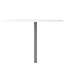 Prima White Corner Desk Top & Grey Steel Legs