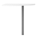 Prima White Corner Desk Top & Grey Steel Legs
