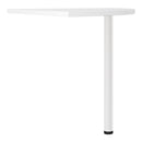 Prima White Wooden Corner Desk Top With Legs