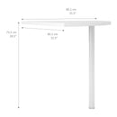 Prima White Wooden Corner Desk Top With Legs