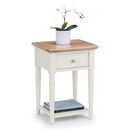Provence Grey Single Drawer Lamp Table by Lavishway | Side Tables-61186