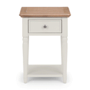 Provence Grey Single Drawer Lamp Table by Lavishway | Side Tables-61184