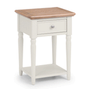 Provence Grey Single Drawer Lamp Table by Lavishway | Side Tables-61185