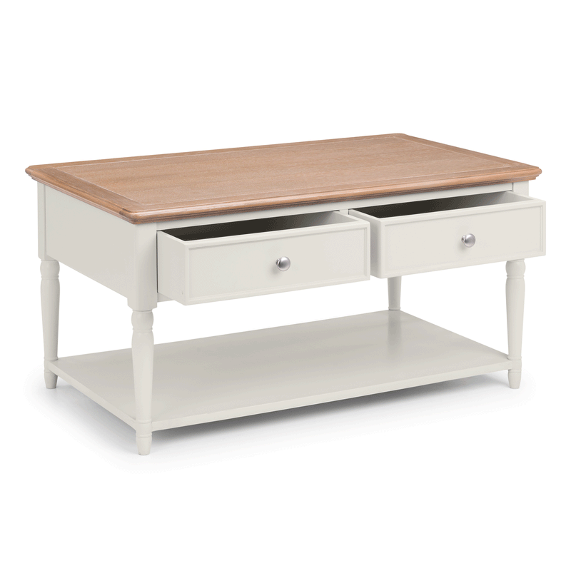 Provence Grey Painted 2 Drawers Coffee Table by Lavishway | Coffee Tables-61177