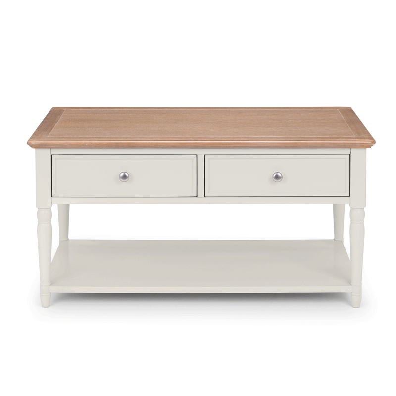 Provence Grey Painted 2 Drawers Coffee Table by Lavishway | Coffee Tables-61179