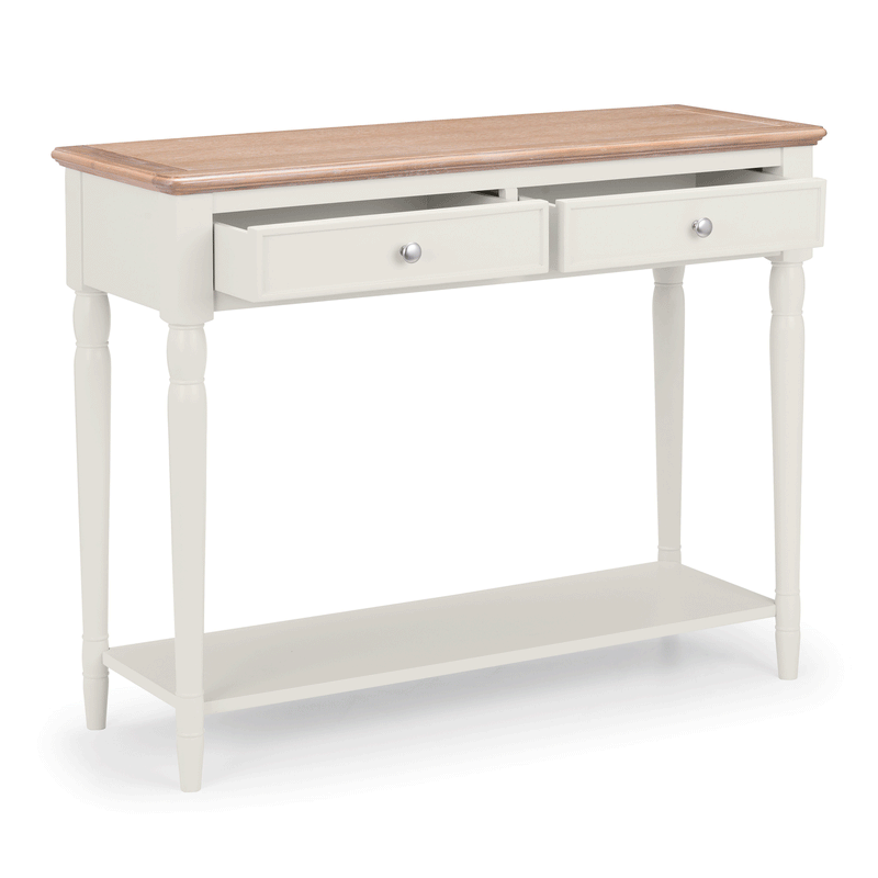 Provence Grey Painted 2 Drawers Console Table by Lavishway | Hallway Console Table-61171
