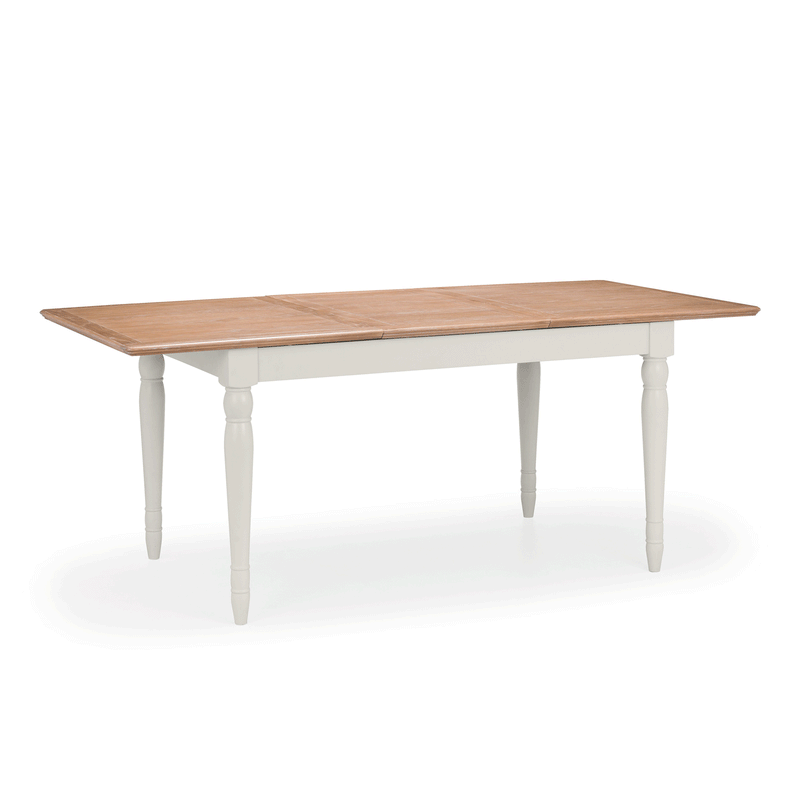 Provence Oak Extendable Dining Table In Grey by Lavishway | Dining Tables-61157