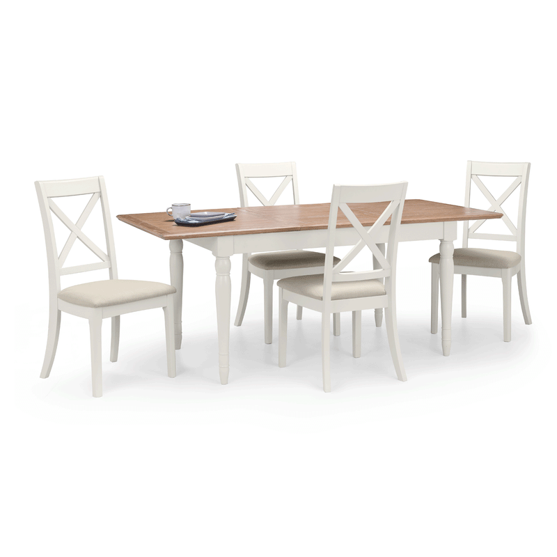 Provence Oak Extendable Dining Table In Grey by Lavishway | Dining Tables-61164