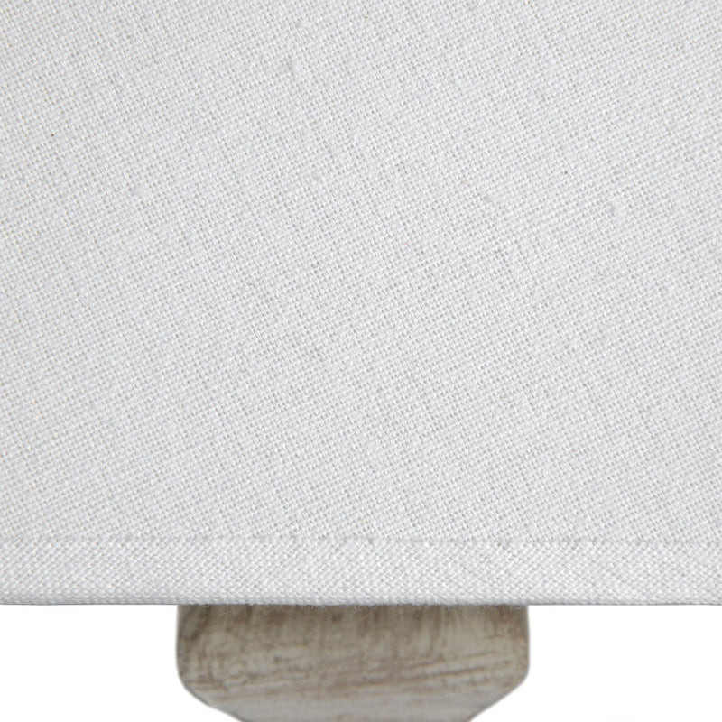 Pula White Wooden & Linen Floor Lamp by Lavishway | Floor Lamps-51442