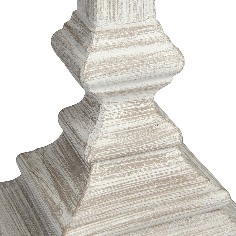 Pula White Wooden & Linen Floor Lamp by Lavishway | Floor Lamps-51441