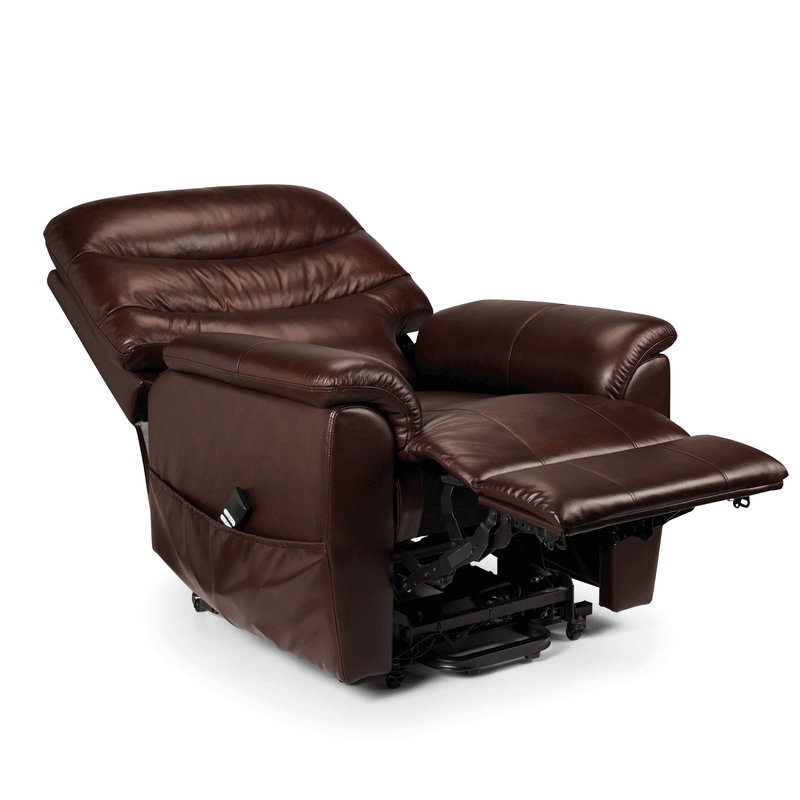 Pullman Leather Dual Motor & Recliner Chair by Lavishway | Recliner Sofa-61142