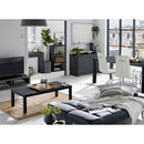 Puro High Gloss Charcoal Console Table by Lavishway | Hallway Console Table-34831