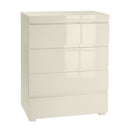 Puro Cream High Gloss 4 Drawer Chest by Lavishway | Chest Of Drawers-34138