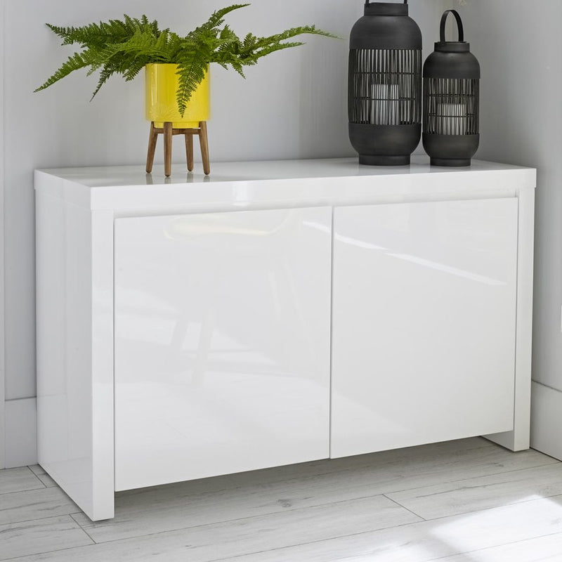 Contemporary Puro White High Gloss Sideboard by Lavishway | Sideboards-34091