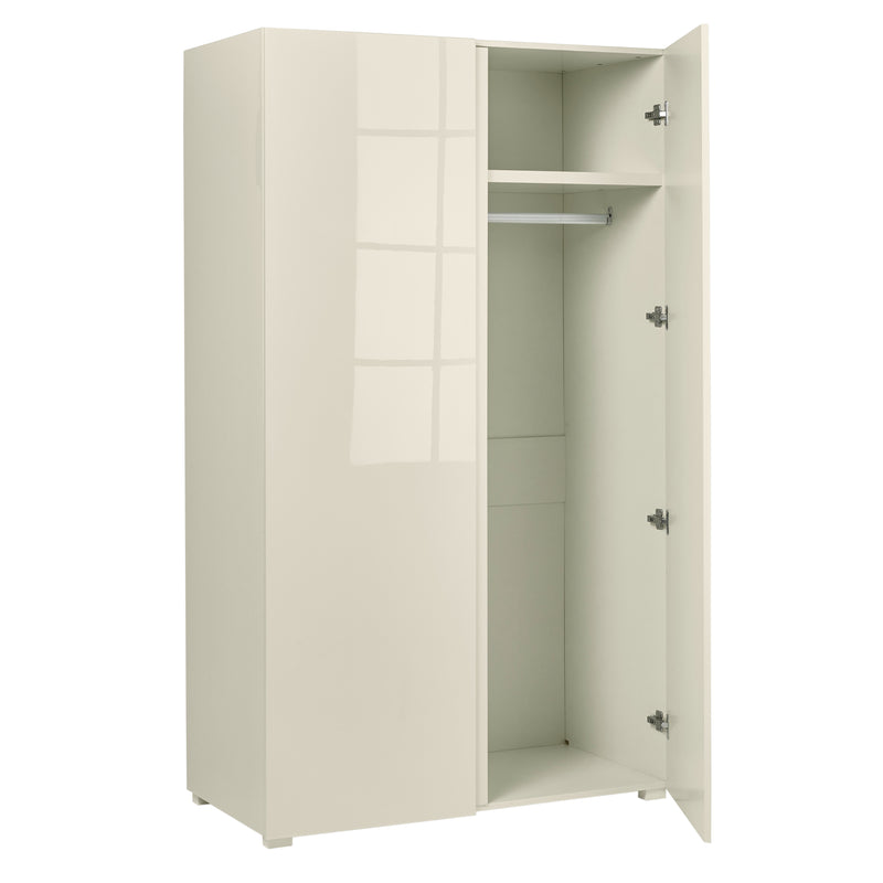 Puro Modern 2 Doors Cream Wardrobe by Lavishway | Wardrobe-34157