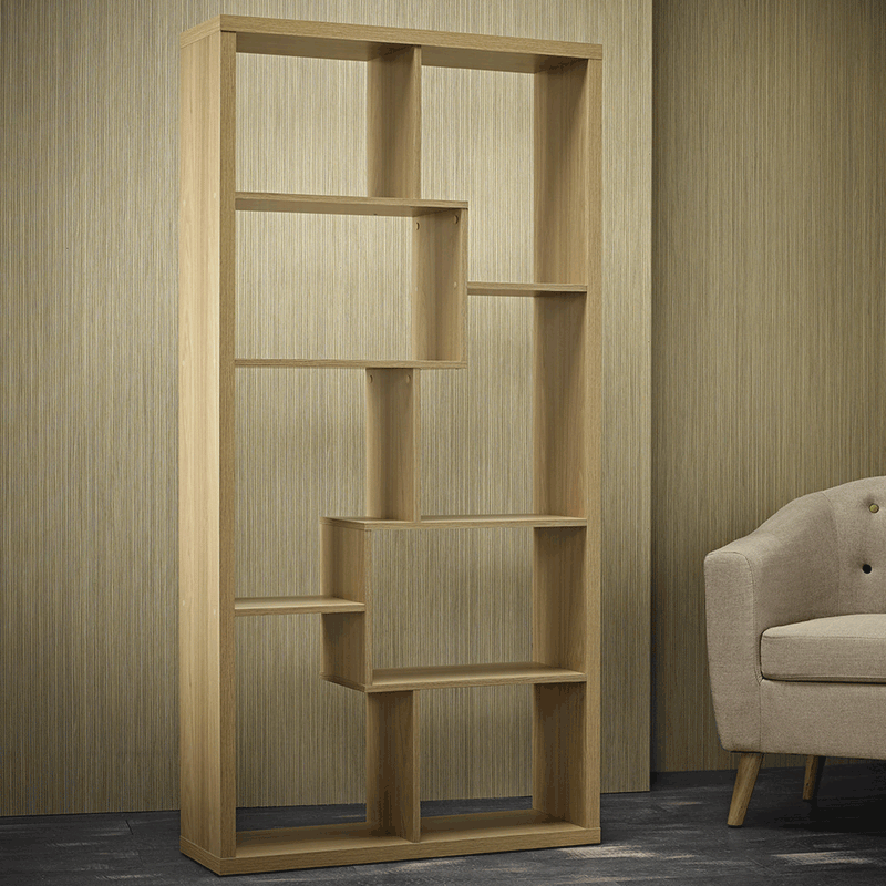 Quebec Oak Display shelving Unit by Lavishway | Book Shelves and Cabinets-49861