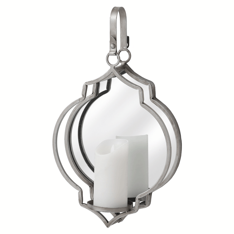 Quarterfoil Mirrored Wallhanger Candle Holder by Lavishway | Candle Holders-50340