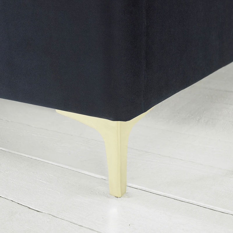 Quinn Blue Fabric King Size Bed by Lavishway | Fabric Beds-23067