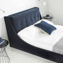 Quinn Blue Fabric King Size Bed by Lavishway | Fabric Beds-23065